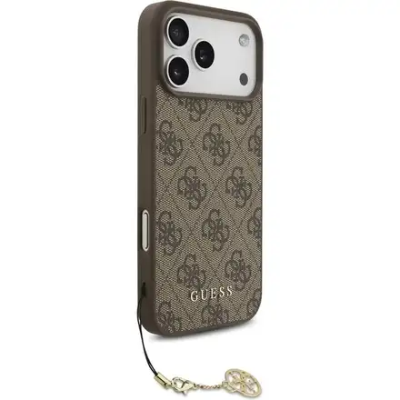 Guess 4G Charm MagSafe kryt iPhone 17 Pro Max hnedý