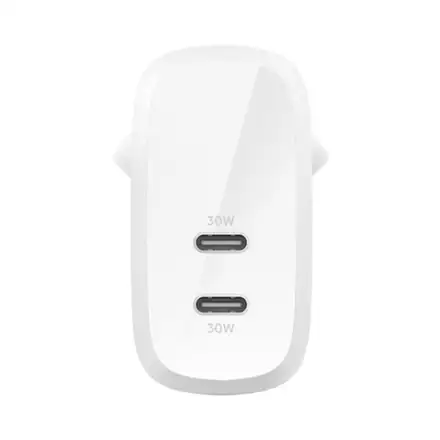 Belkin 60W Dual USB-C PD Wall Charger - White