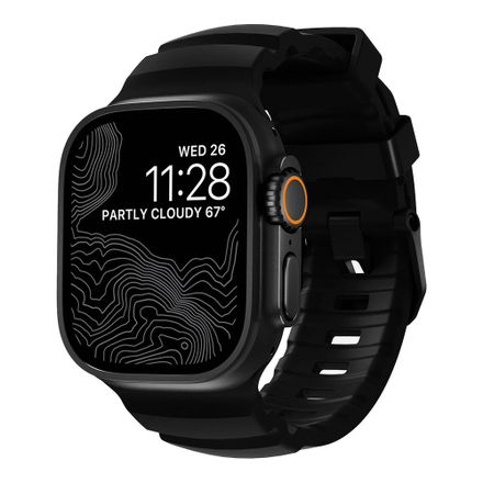 Nomad remienok Rocky Point Band pre Apple Watch 46/49mm - Carbon Black/Black