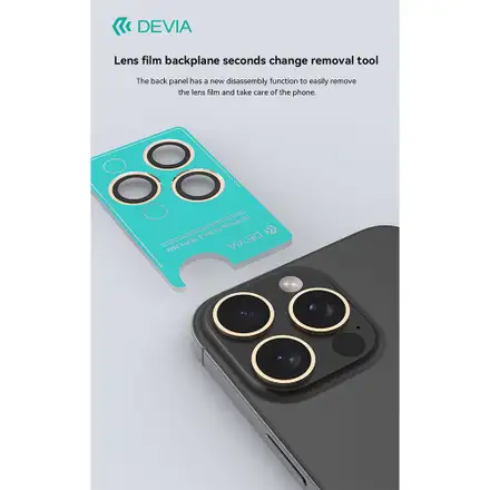 Devia Peak Series Lens Protector pre iPhone 16 Pro/16 Pro Max - Rose Gold