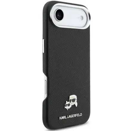 Karl Lagerfeld PU Karl and Choupette Heads Pins MagSafe kryt iPhone Air čierny