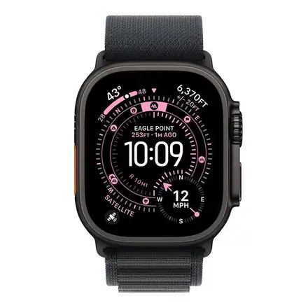 Apple Watch 49mm Black Alpine Loop - Medium - Black Titanium Finish