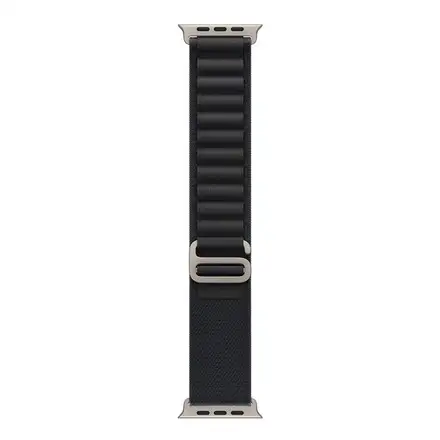 Apple Watch 49mm Black Alpine Loop - Small - Natural Titanium Finish