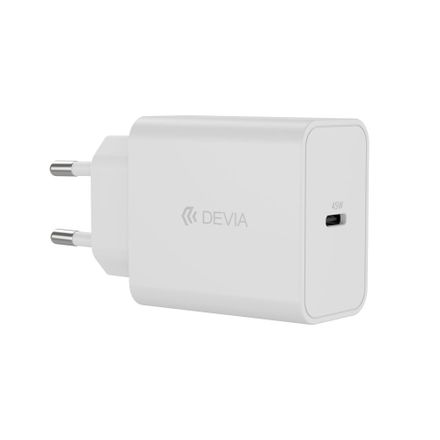 Devia sieťová nabíjačka Rocket Series PD Quick Charger 45W - White