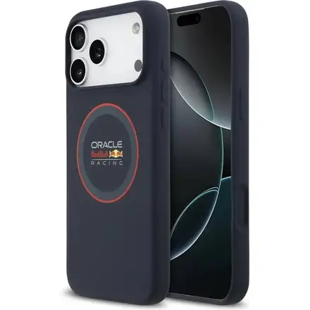 Red Bull Silicone Red Ring MagSafe Zadný Kryt pre iPhone 17 Pro modrý