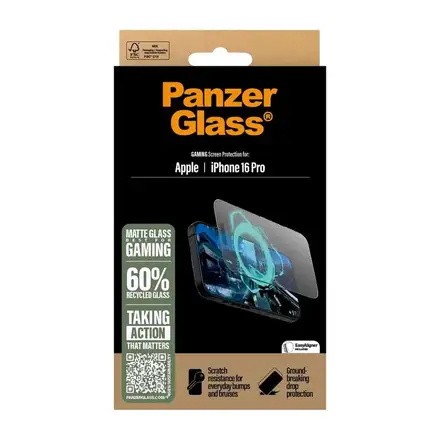 PanzerGlass ochranné sklo UWF Gaming pre iPhone 16 Pro - Black Frame