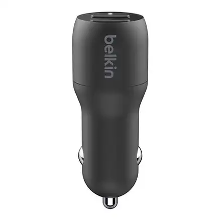 Belkin Boost Charge Dual USB Car Charger 24W + USB to Lightning cable - Black