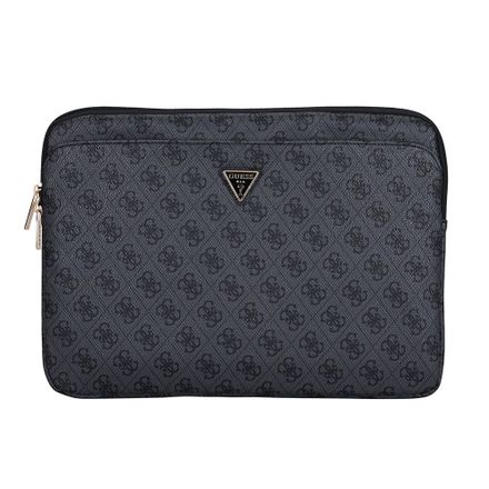 Guess Saffiano Triangle Metal Logo Púzdo na MacBook 13/14" čierne