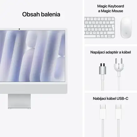 iMac 24" 4.5K Apple M4 8C CPU 8C GPU 16GB 256GB Strieborný SK