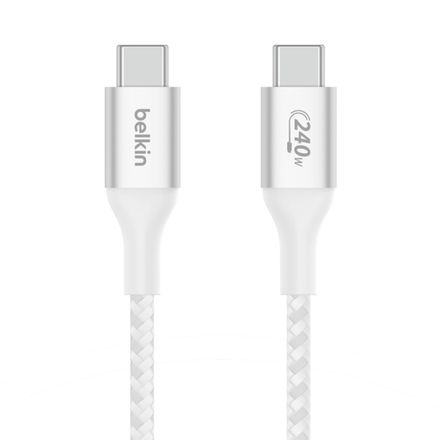 Belkin kábel Boost Charge Double-Braided USB-C to USB-C 1m 240W - White