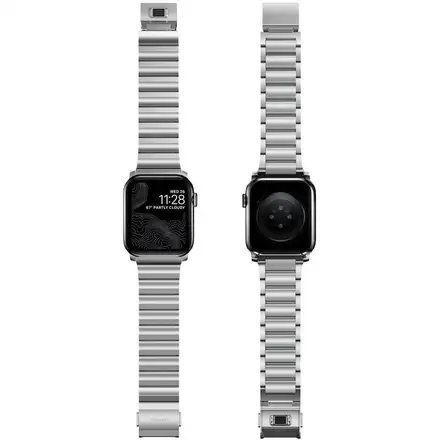 Nomad remienok pre Apple Watch 44-49 mm - Steel Band/Silver Hardware