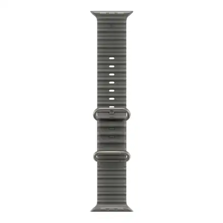 Apple Watch 49mm Translucent Black Ocean Band - Natural Titanium Finish