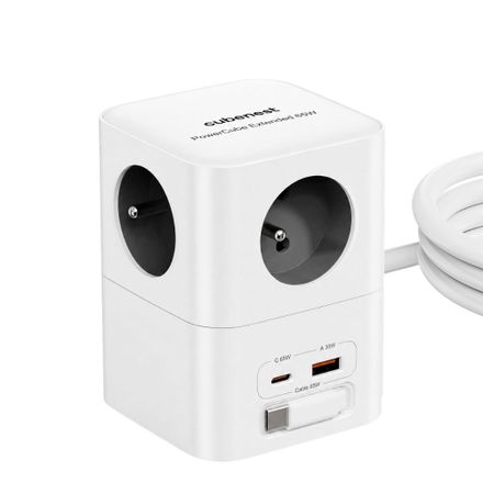 Cubenest PowerCube Extended USB A+C PD 65 W USB-C kábel 3 m