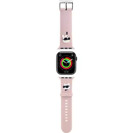 Karl Lagerfeld Karl and Choupette Head NFT Remienok pre Apple Watch 38/40/41 ružový
