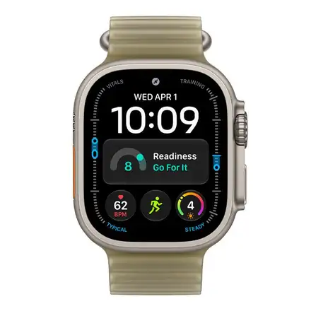 Apple Watch 49mm Translucent Kelp Ocean Band Extension - Natural Titanium Finish