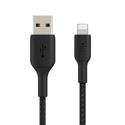 Belkin kábel Boost Charge Braided USB-A to Lightning 15cm - Black