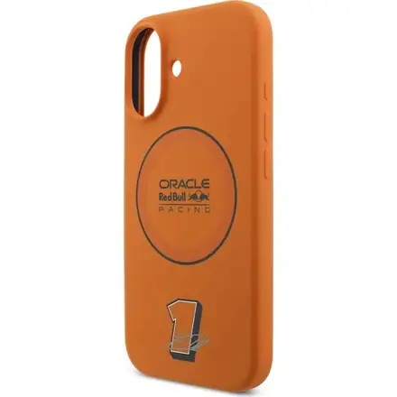 Red Bull Silicone Blue Ring MagSafe Zadný Kryt pre iPhone 17 oranžový