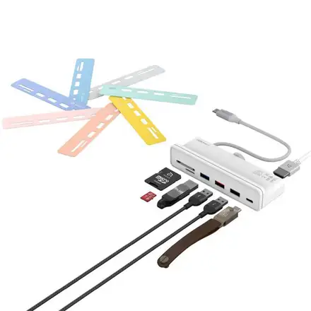 Adam Elements USB-C Casa 7-in-1 Multi-Function Hub i7 pre iMac 2021 & 2023 - White
