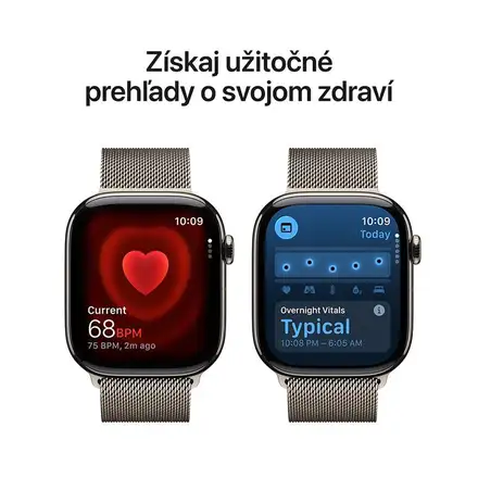 Apple Watch Series 11 GPS + Cellular 46mm Prírodný titán s prírodným milánskym ťahom - S/M *Rozbalený*