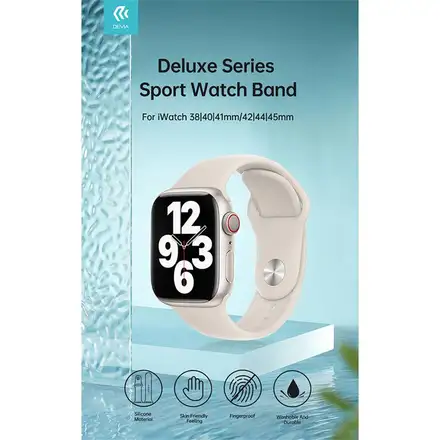 Devia Apple Watch Deluxe Series Sport Band 44/45/46mm - Antique White