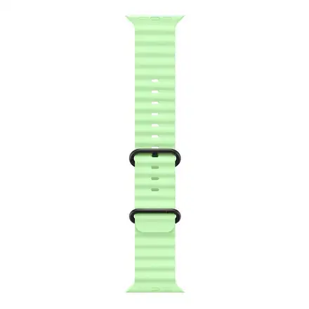 Apple Watch 49mm Neon Green Ocean Band - Black Titanium Finish