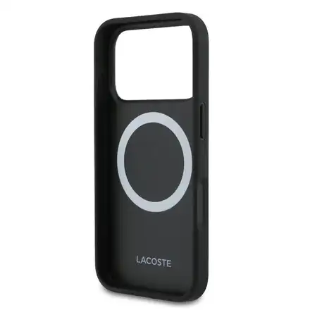 Lacoste Iconic Petit Pique MagSafe kryt + peňaženka iPhone 17 Pro hnedý