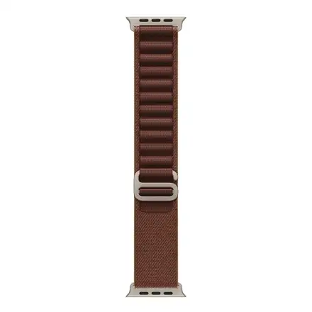 Apple Watch 49mm Burgundy Alpine Loop - Medium - Natural Titanium Finish