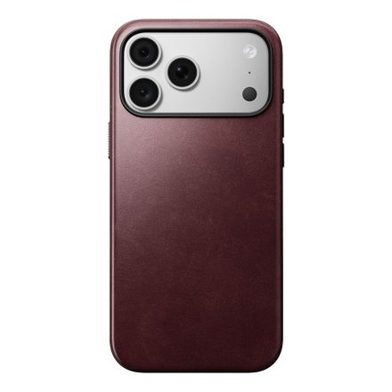 Nomad kryt Modern Leather Case Magsafe Horween pro iPhone 18 Pro Max - Burgundy