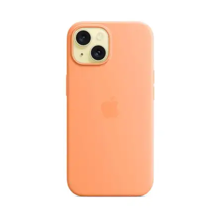 iPhone 15 Silicone Case with MagSafe - Orange Sorbet