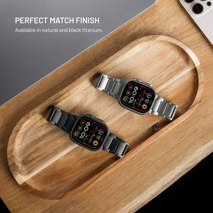FIXED Titanium Strap pre Apple Watch 44/45/46/49mm, prirodný titán
