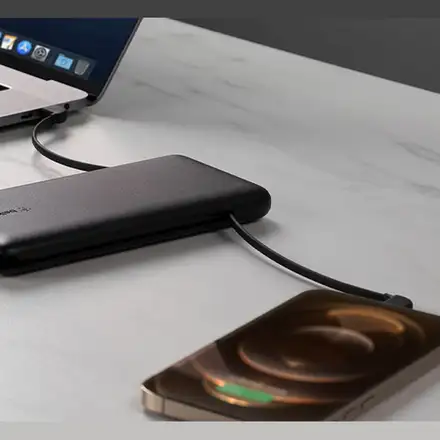 Belkin Boost Charge Plus USB-C Powerbank 10K with Integrated Cables - Black