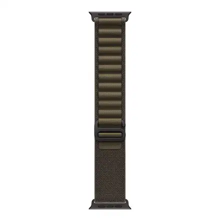 Apple Watch 49mm Dark Olive Alpine Loop - Small - Black Titanium Finish