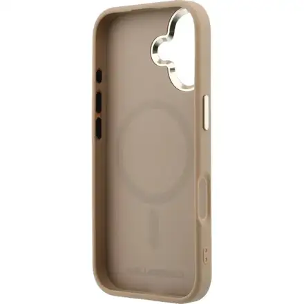 Karl Lagerfeld PU Perforated Monogram MagSafe MagSafe kryt iPhone 17 hnedý