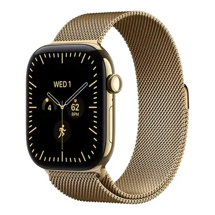 Apple Watch 46mm Radiant Gold Milanese Loop - S/M