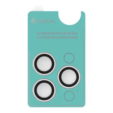 Devia Peak Series Lens Protector pre iPhone 16 Pro/16 Pro Max - Bright Silver