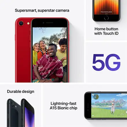 iPhone SE (2022) 64 GB polnočná *Trieda C*