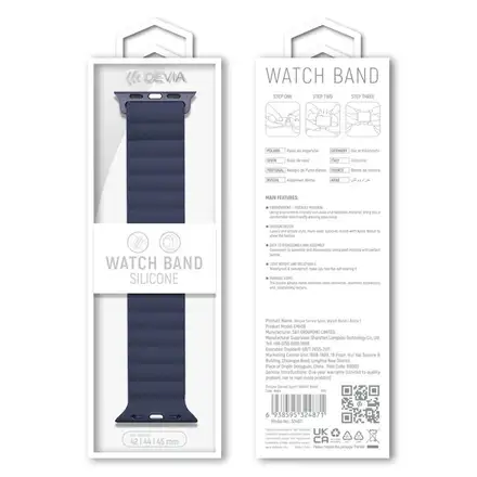Devia remienok Deluxe Series Sport3 Silicone Magnet Band 44/45/46mm - Indigo