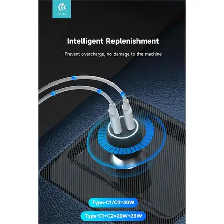 Devia nabíjačka do auta Smart Series PD 40W 2C Fast Car Charger - Black