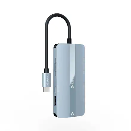 Devia USB-C Hub Leopard Series 9-in-1 EC704 - Deep Gray