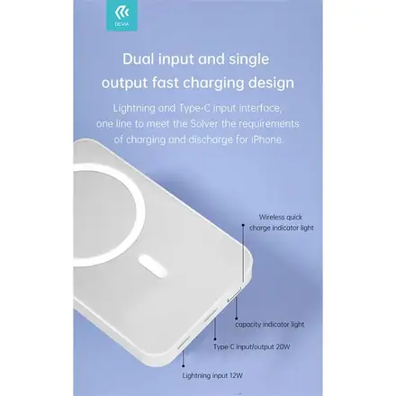 Devia powerbank Extreme Speed Series Magnetic Wireless 5000 mAh PD 20W - Black