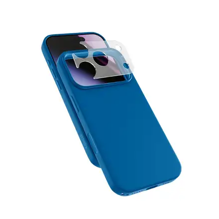 Epico Silicone Pro Mag+ Case iPhone 17 Pro/18 Pro Qi2 & MagSafe Compatible - blue (camera island protector)