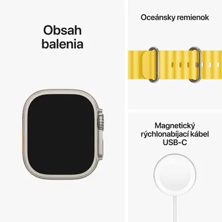 Apple Watch Ultra GPS + Cellular 49mm puzdro z prírodného titánu *Použitý s DPH - Trieda B*