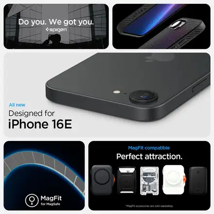 Spigen kryt Liquid Air Magsafe pre iPhone 16e/17e - Matte Black