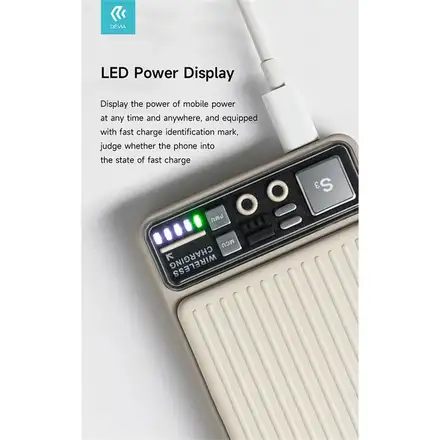 Devia powerbank Extreme Speed Series Magnetic Wireless 10.000 mAh 22.5W - Ivory