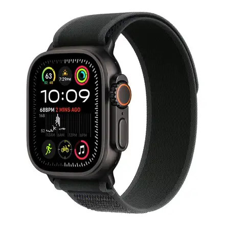 Apple Watch 49mm Black Trail Loop - M/L - Black Titanium Finish *Vystavený*