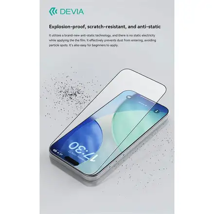 Devia ochranné sklo Star Series pre iPhone 17 - Black Frame