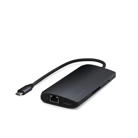 Satechi USB-C Multiport adaptér 8K with Ethernet V3 - Midnight