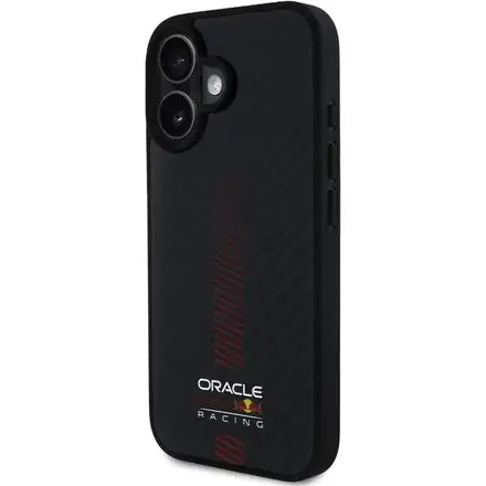 Red Bull Carbon Powerbar MagSafe Zadný Kryt pre iPhone 16 Plus čierny