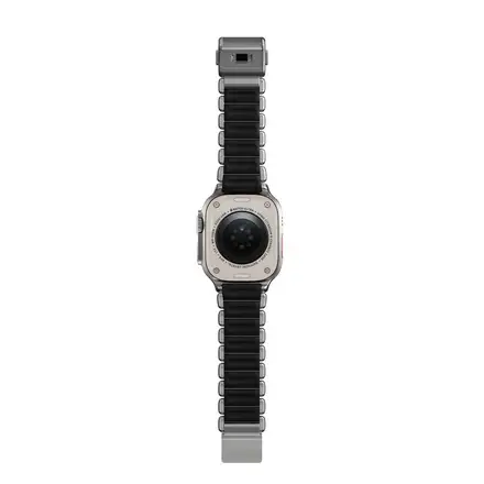 Nomad remienok Stratos pre Apple Watch 44-49mm - Black/Natural Hardware