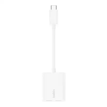 Belkin RockStar USB-C Audio + Charge Adapter - White